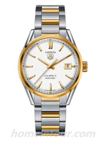 豪雅WAR215B.BD0783男表卡莱拉Carrera系列-间金色表带/表径39mm