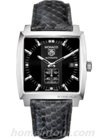 豪雅WW2117.FC6216_男表摩纳哥Monaco系列-黑色表带/表径37mm