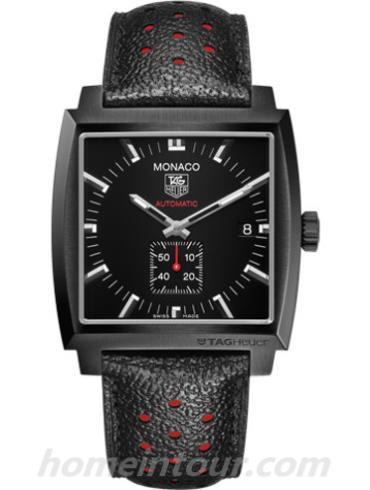 豪雅WW2119.FC6338男表摩纳哥Monaco系列-黑色表带/表径37mm