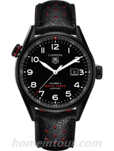 豪雅WAR2A80.FC6337男表卡莱拉Carrera系列-黑色表带/表径43mm