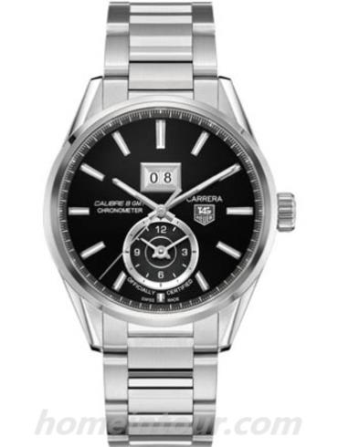 豪雅WAR5010.BA0723男表卡莱拉Carrera系列-银色表带/表径41mm