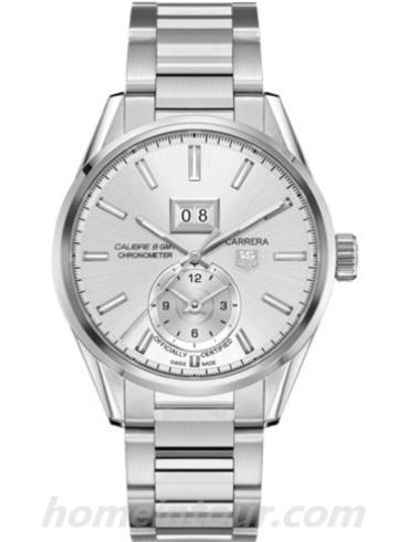 豪雅WAR5011.BA0723男表卡莱拉Carrera系列-银色表带/表径41mm