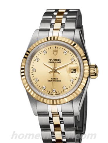 帝舵92413-0006女表公主系列-金钢色表带/表径25mm