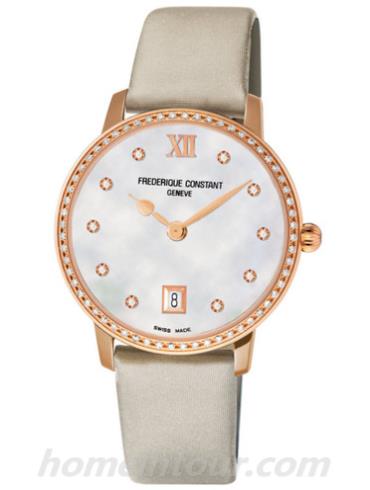 康斯登FC-220MPW4SD34女表百年经典系列-白色表带/表径37mm