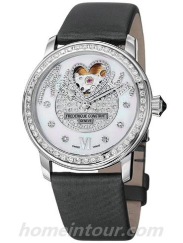 康斯登FC-310SQPV2PD6女表心跳系列-黑色表带/表径34mm