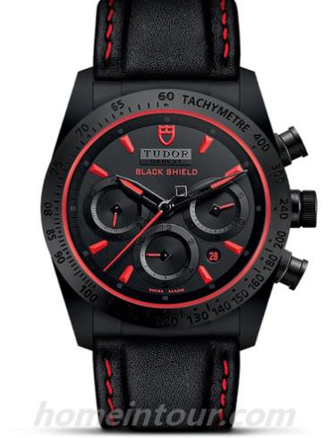 帝舵42000CR-0002男表迅骑黑盾型-黑色表带/表径42mm