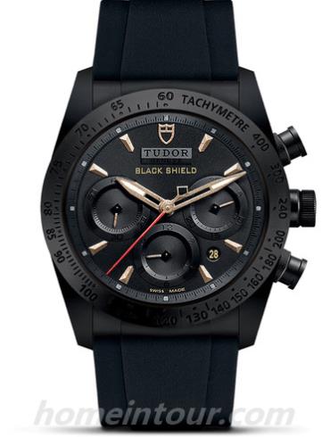 帝舵42000CN-0005男表迅骑黑盾型-黑色表带/表径42mm