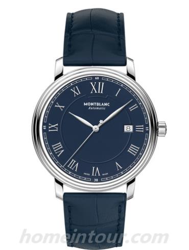 万宝龙117829男表传统系列-蓝色表带/表径40mm