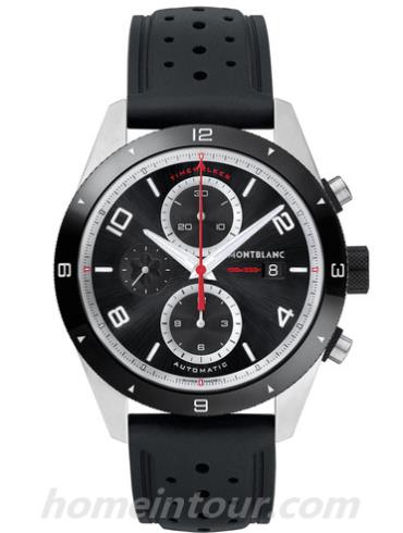 万宝龙116096男表时光行者系列-黑色表带/表径43mm