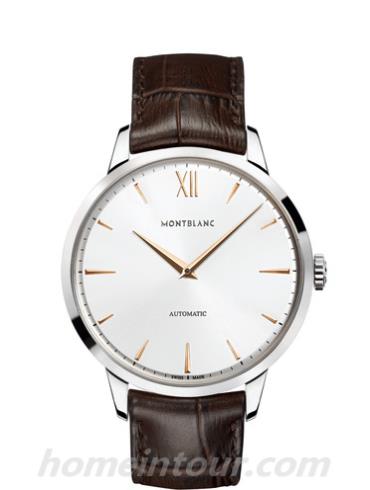 万宝龙110695男表传承Chronométrie系列-棕色表带/表径41mm