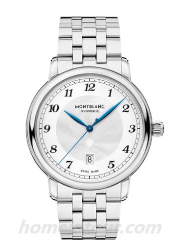 万宝龙117324男表明星系列-银色表带/表径42mm