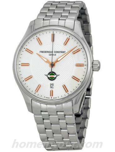 康斯登FC-303HV5B6B男表古董赛车系列-银色表带/表径40mm