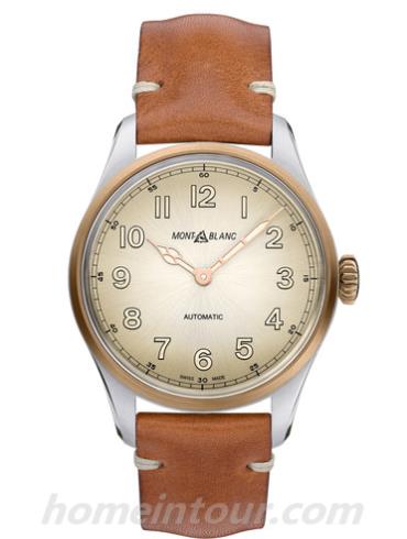 万宝龙119065男表维莱尔1858系列-棕色表带/表径40mm