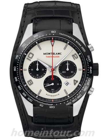 万宝龙118489男表时光行者系列-黑色表带/表径43mm