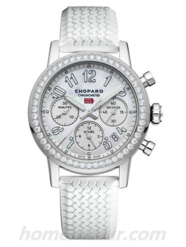 萧邦178588-3001女表经典赛车系列-白色表带/表径&#8211;