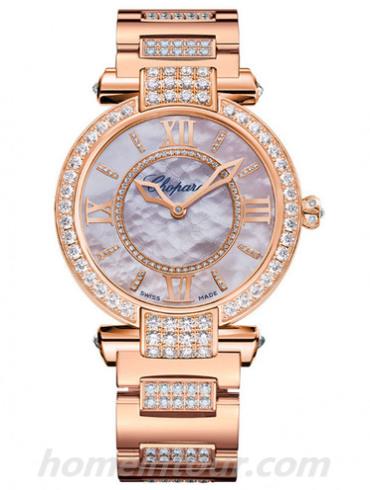 萧邦384242-5008女表Imperiale系列-玫瑰金色表带/表径36mm