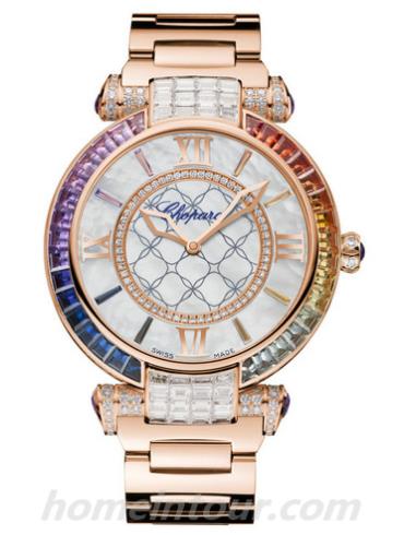 萧邦384239-5011女表Imperiale系列-玫瑰金色表带/表径40mm