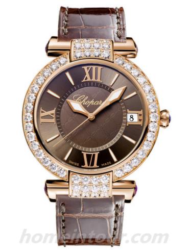 萧邦384241-5007女表Imperiale系列-棕色表带/表径40mm