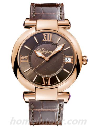 萧邦384241-5005男表Imperiale系列-棕色表带/表径40mm