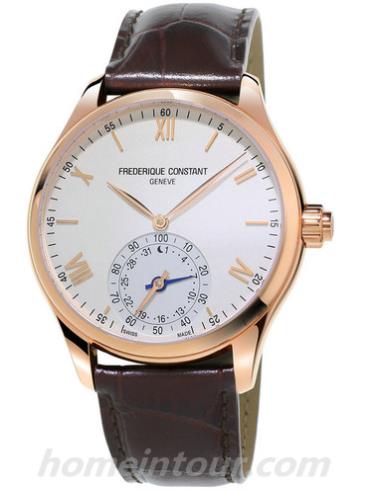 康斯登FC-285V5B4男表传统型智能腕表-棕色表带/表径42mm