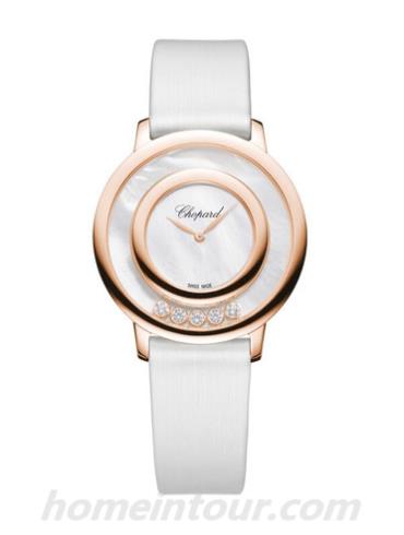 萧邦209429_5103女表Happy Diamonds系列-白色表带/表径32mm