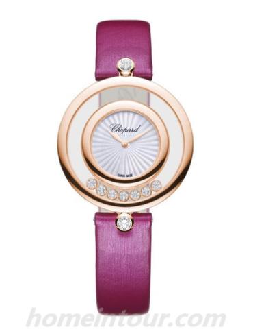 萧邦209426_5001女表Happy Diamonds系列-紫红色表带/表径32mm