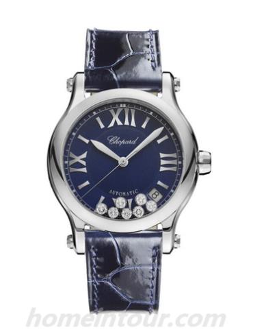 萧邦278559_3008女表Happy Diamonds系列-蓝色表带/表径36mm