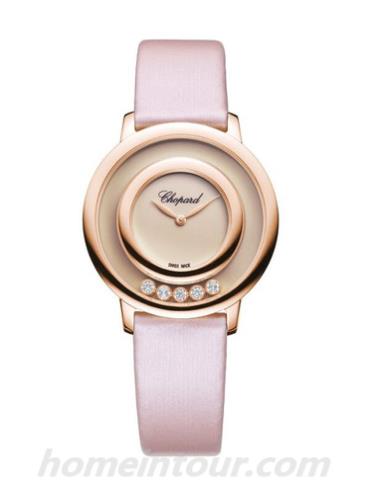 萧邦209429_5106女表Happy Diamonds系列-粉色表带/表径32mm