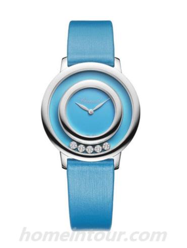 萧邦209429_1104女表Happy Diamonds系列-绿色表带/表径32mm