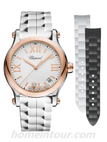 萧邦278582_6001女表Happy Diamonds系列-白色表带/表径36mm