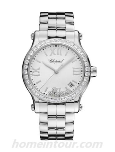 萧邦278582_3004女表Happy Diamonds系列-银色表带/表径36mm