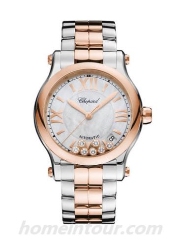 萧邦278559_6009女表Happy Diamonds系列-间金色表带/表径36mm