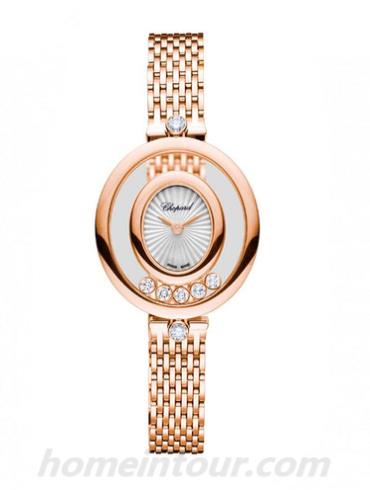 萧邦209421_5001女表Happy Diamonds系列-金色表带/表径28.8x25.8mm