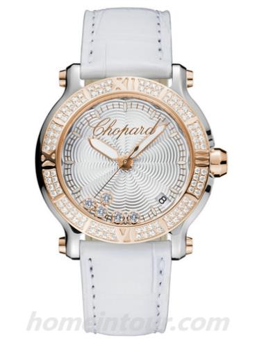 萧邦278551-6003女表Happy Diamonds系列-白色表带/表径36mm