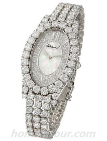 萧邦109380-1001女表女装珠宝系列-白色表带/表径&#8211;