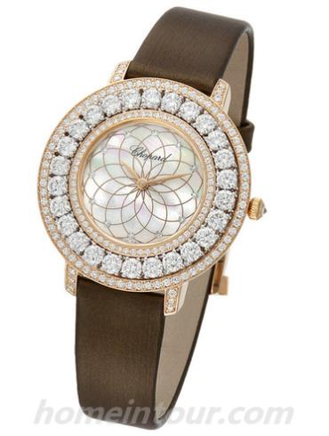 萧邦139423-9002女表女装珠宝系列-棕色表带/表径&#8211;