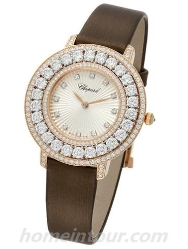 萧邦139423-9001女表女装珠宝系列-棕色表带/表径&#8211;