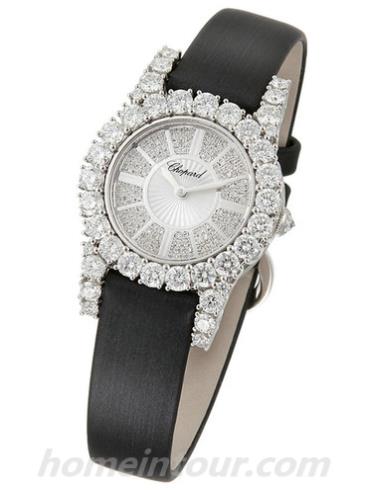 萧邦139377-1001女表女装珠宝系列-黑色表带/表径&#8211;