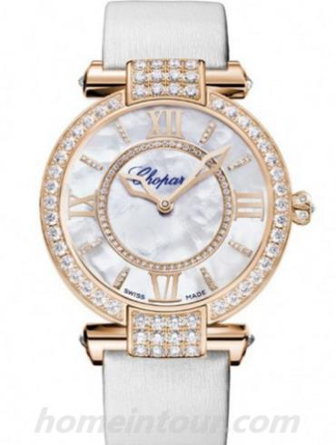 萧邦384242-5005女表Imperiale系列-白色表带/表径36mm