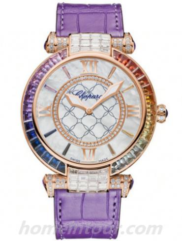 萧邦384239-5009女表Imperiale系列-紫色表带/表径40mm