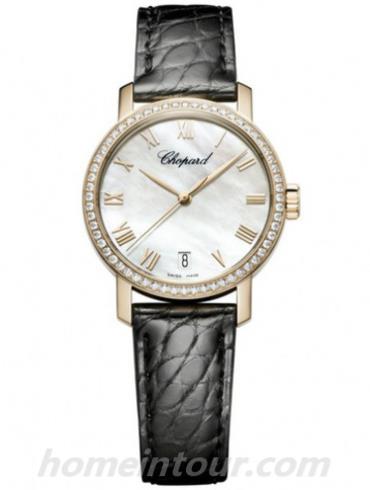 萧邦134200-5001女表Classic经典系列-黑色表带/表径33.5mm