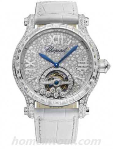 萧邦274462-1001女表Happy Diamonds系列-白色表带/表径42mm