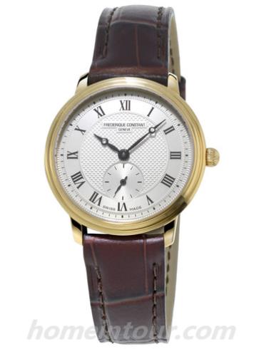 康斯登FC-235M1S5女表百年经典系列-棕色表带/表径28.6mm