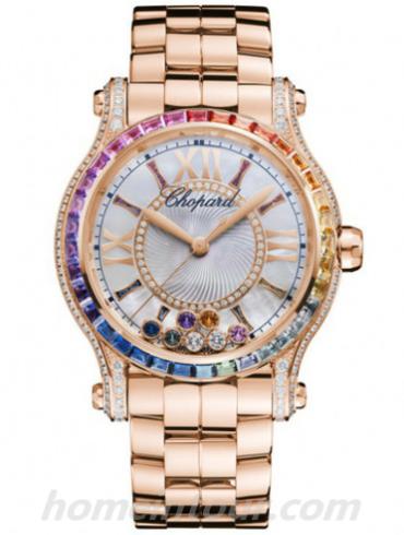 萧邦274891-5008女表Happy Diamonds系列-金色表带/表径36mm