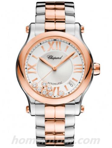 萧邦278559-6002女表Happy Diamonds系列-间金色表带/表径36mm