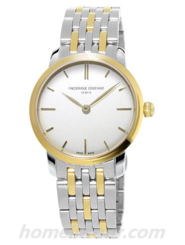 康斯登FC-200S1S33B3女表百年经典系列-间金色表带/表径29mm