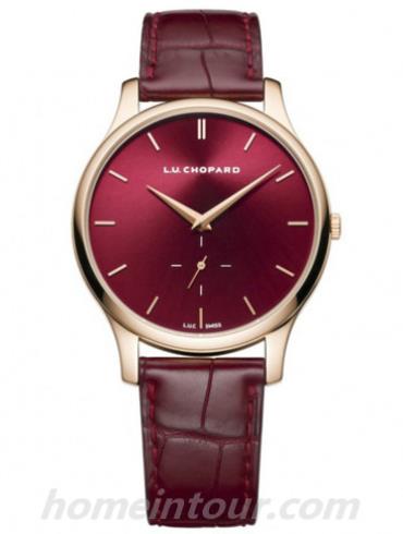 萧邦161920-5004男表L.U.C系列-酒红色表带/表径39.5mm
