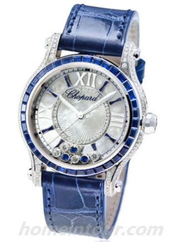 萧邦274891-1003女表Happy Diamonds系列-蓝色表带/表径36mm