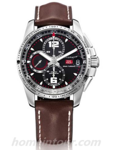 萧邦168459-3001男表经典赛车系列-棕色表带/表径44mm