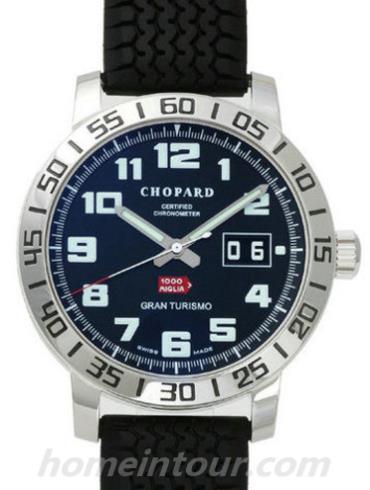 萧邦16_8955男表经典赛车系列-黑色表带/表径40mm